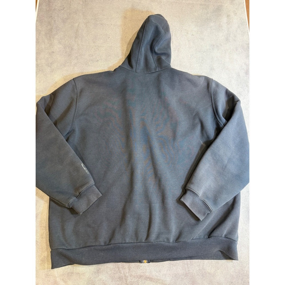 Carhartt Rain Defender Mens XL Full Zip Hoodie Carbon Grey Heavyweight Jacket - Picture 2 of 7